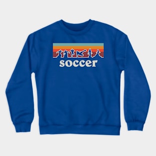 Retro Soccer Player Silhouette Crewneck Sweatshirt